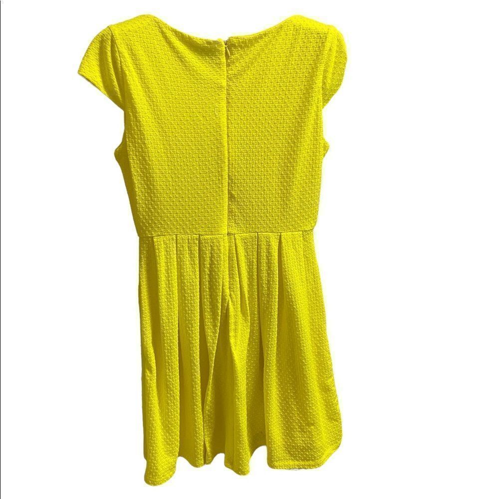 Lemon Yellow Dress with Cap Sleeve, Sz 8 - Picture 2 of 6